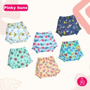 Pack of 6 - Reusable Cloth Diapers for babies Potty Training Pants | Mixed Colours