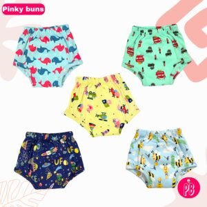 Pack of 5 - Reusable Cloth Diapers for babies Potty Training Pants | Mixed Colours