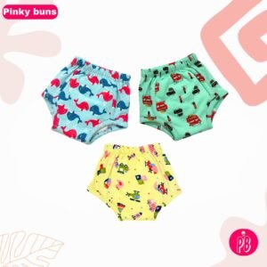 Pack of 3 - Reusable Cloth Diapers for babies Potty Training Pants | Mixed Colours