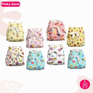 Pack of 8 - Mess free Padded Nappies | Quick Deep Absorption | Mixed Colours | 30% off.