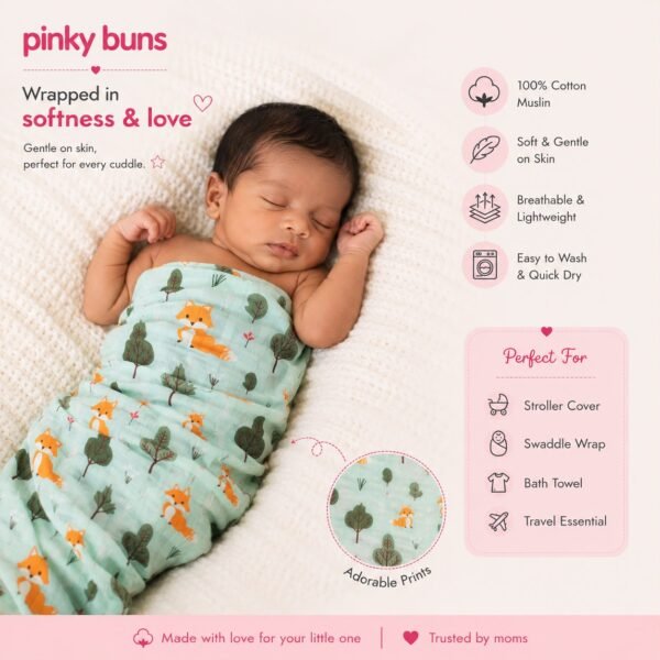 Pack of 2 | Muslin Towel | 100% Pure Cotton