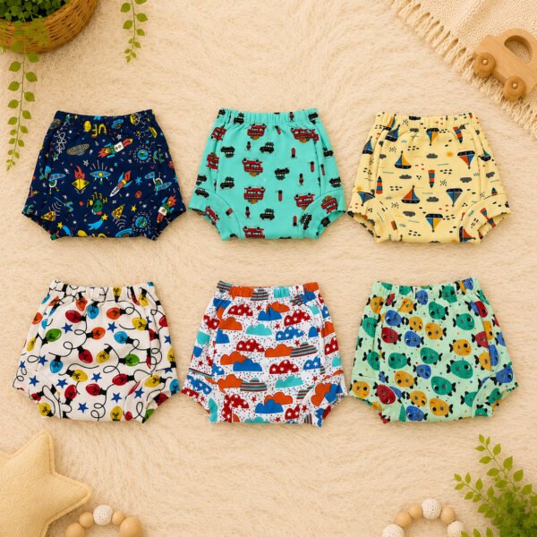 Pack of 6 | Training Snug Pants | Reusable Cloth Diapers