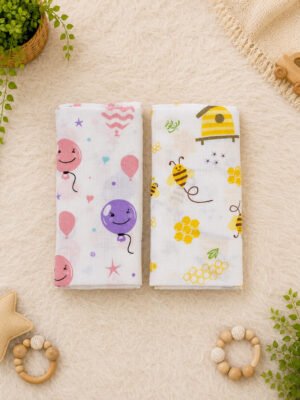 Pack of 2 | Muslin Towel | 100% Pure Cotton