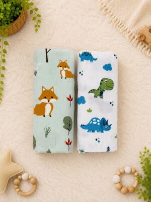 Pack of 2 | Muslin Towel | 100% Pure Cotton